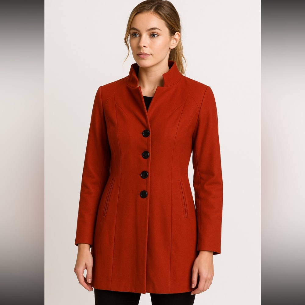 Women's Red-Orange Rust colored Coat-Size Large